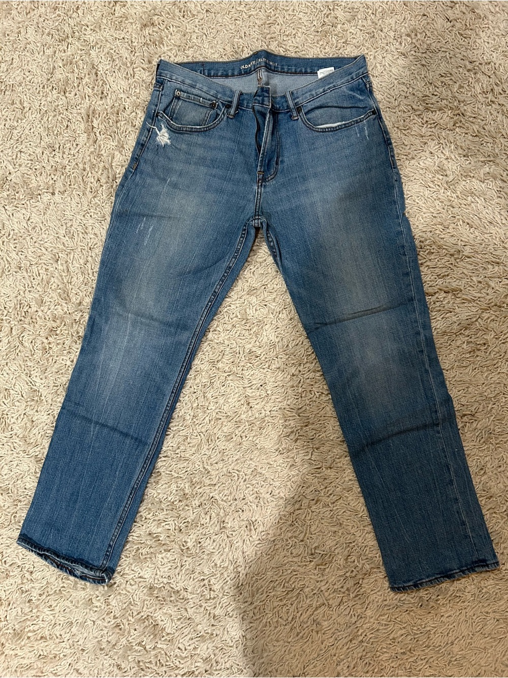 Old Navy Men's Medium Blue Slim Straight Jeans